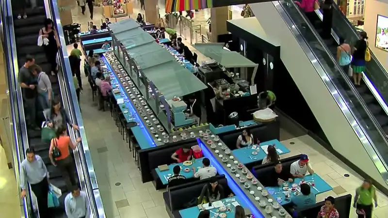 The Wasabi room from the escalator at Tysons Corner Center