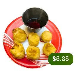 Shrimp dumplings, crisped